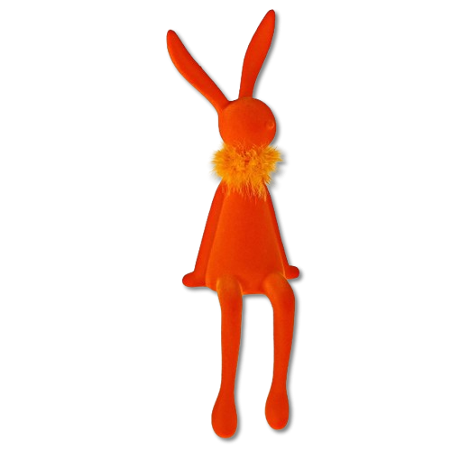 Tierfigur - Hase mit Federboa, Höhe 56,00cm