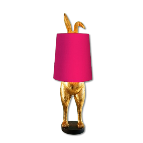 Tischleuchte Hiding Bunny®, Höhe: 74cm, gold/magenta