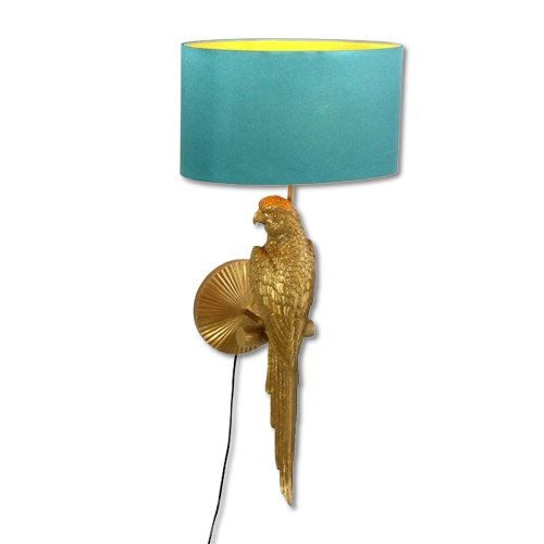 Wandleuchte Percy, gold/türkis Höhe: 70,00cm - links