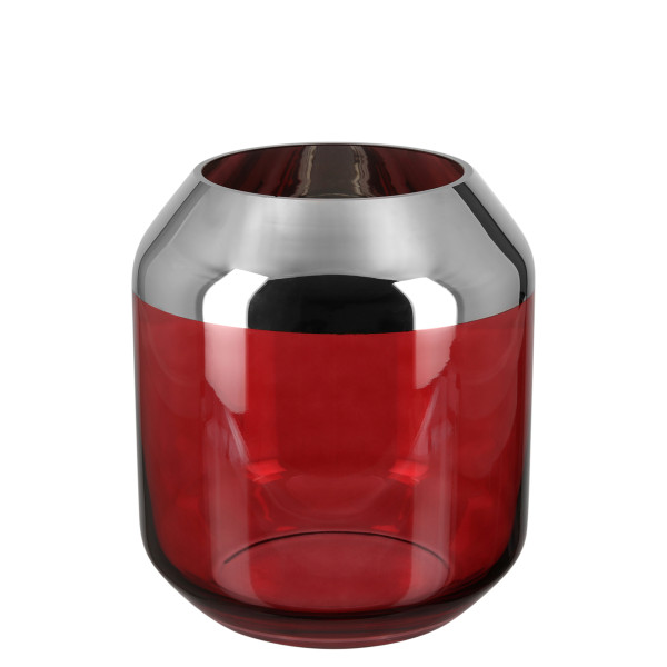 Teelichthalter - SMILLA - groß - H: 20cm Rot