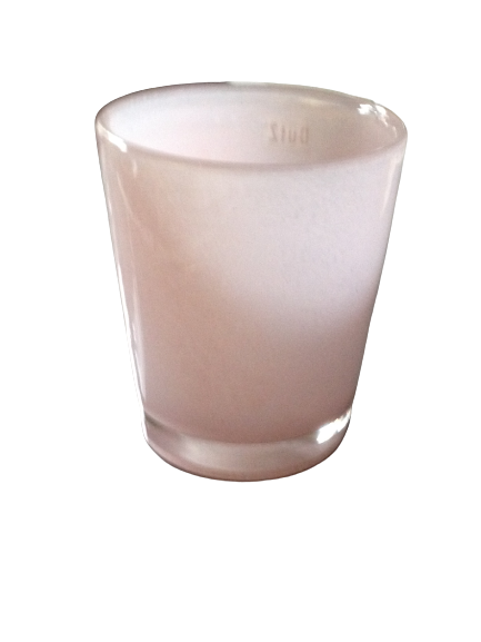 Glas Vase rosa, Höhe 16,5cm
