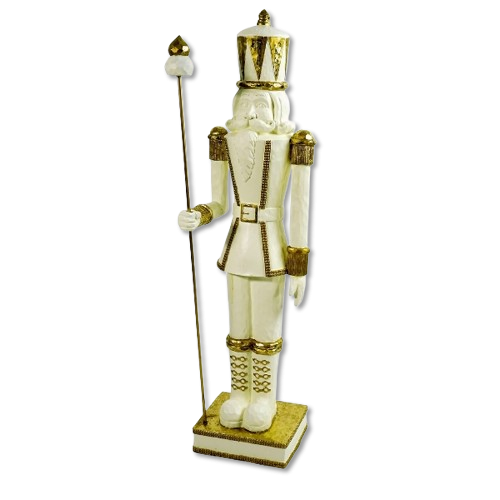 Nussknacker, weiß/gold H: 127cm