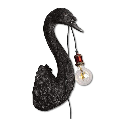 Wandleuchte Petra, H: 57cm, schwarz