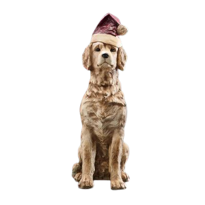 Tierfigur Weihnachten Hund Santa Dog. Höhe 67 cm