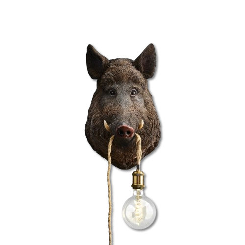 Wandleuchte Wildsau Willy, braun H: 50cm