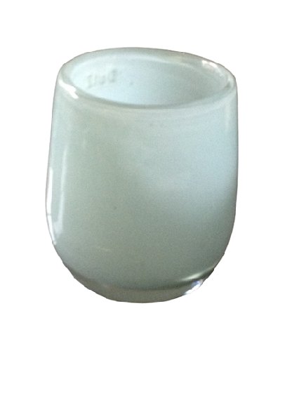 Glas Vase hellblau, Höhe 14cm