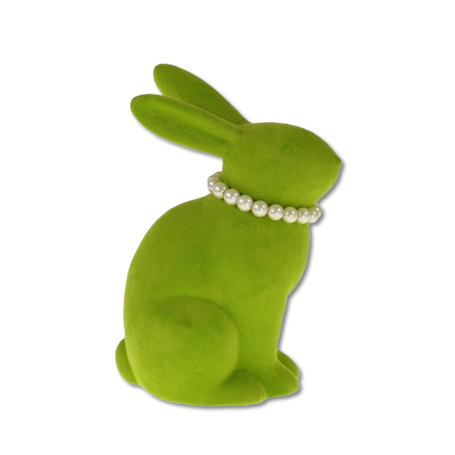Osterhase mit Perlenkette, Höhe 16cm
