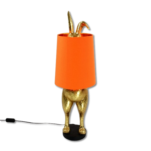 Tischleuchte Hiding Bunny®, Höhe: 74cm, gold/orange
