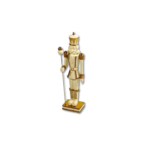 Nussknacker, weiß/gold H: 50cm